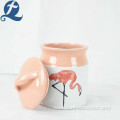 Fashion popular trend cute printed ceramic storage tank